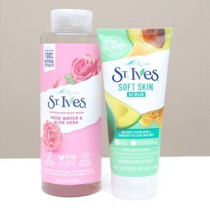 St Ives Body Wash and Soft Skin Scrub Combo